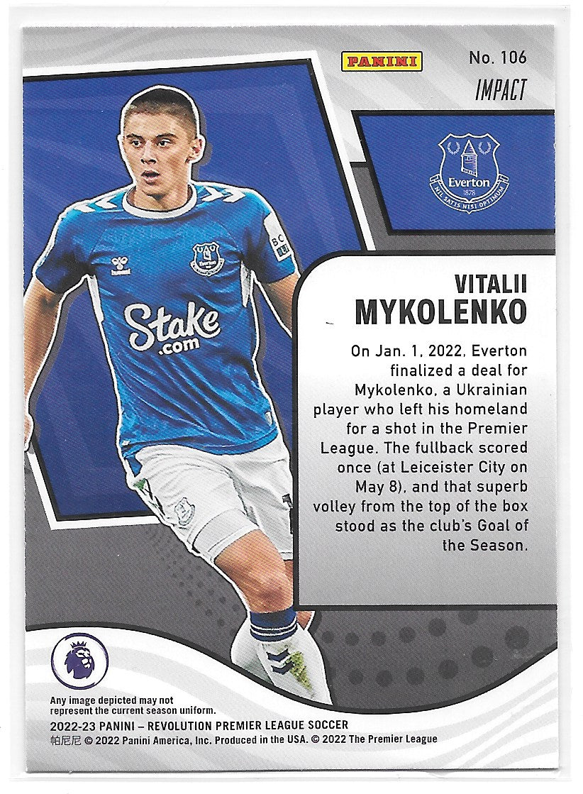 Vitalii Mykolenko (Everton) Impact Panini Revolution Premier League 22-23