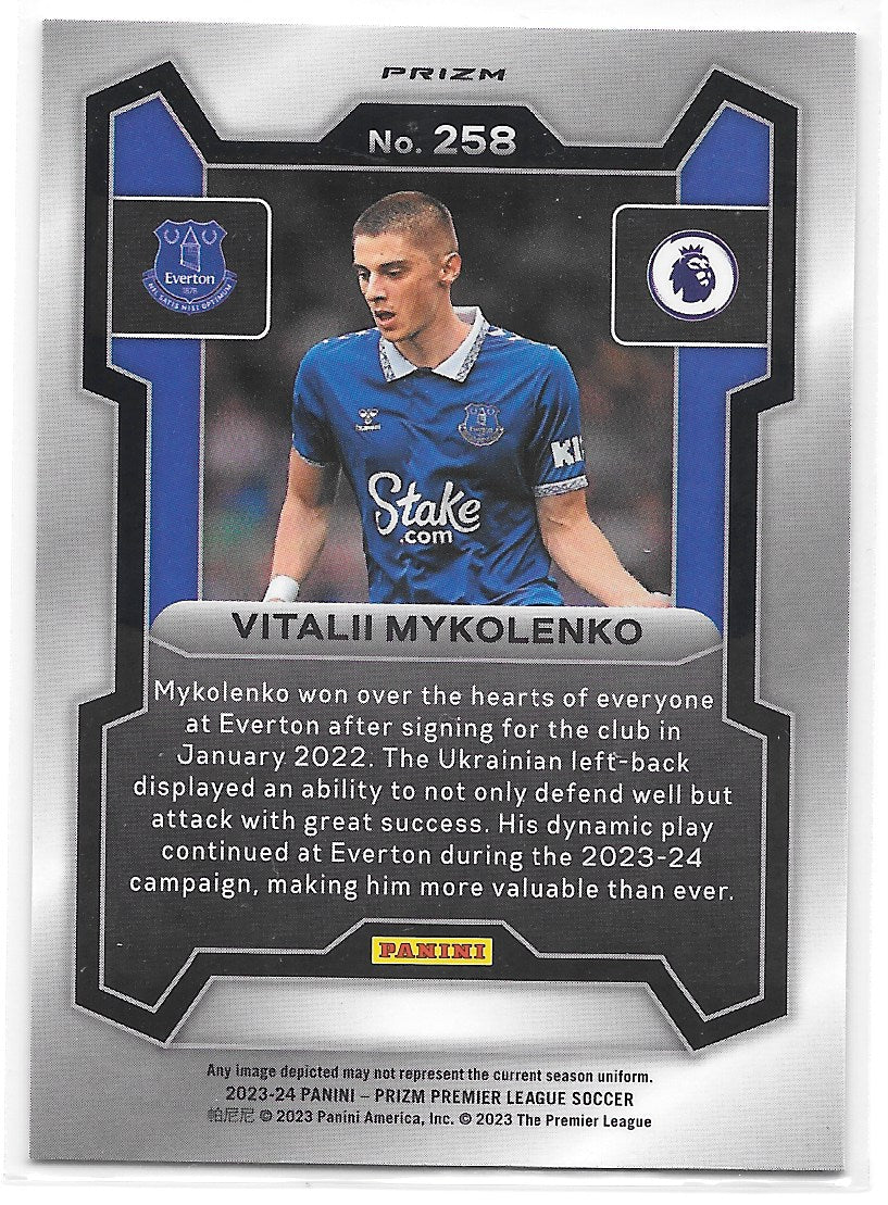 Vitalii Mykolenko (Everton) Silver Panini Prizm Premier League 23-24