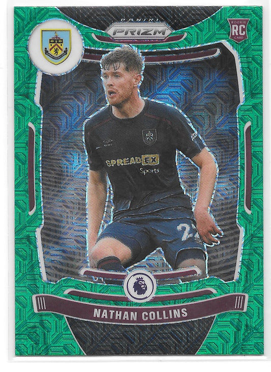 Nathan Collins (Burnley) Green Mojo RC Panini Prizm Premier League 21-22