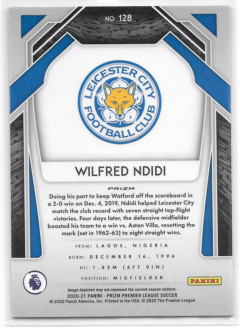 Wilfred Ndidi (Leicester City) Blue Pulsar Panini Prizm Premier League 20-21