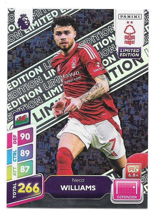 Neco Williams (Nottingham Forest) Limited Edition Panini Premier League Adrenalyn XL Plus 2025