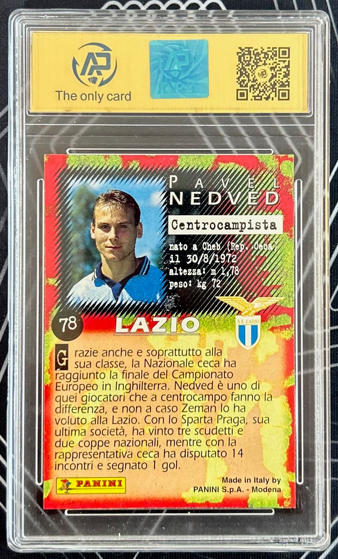 Pavel Nedved (Lazio) Panini Calcio 97 Serie A 1996-97 RPA 8