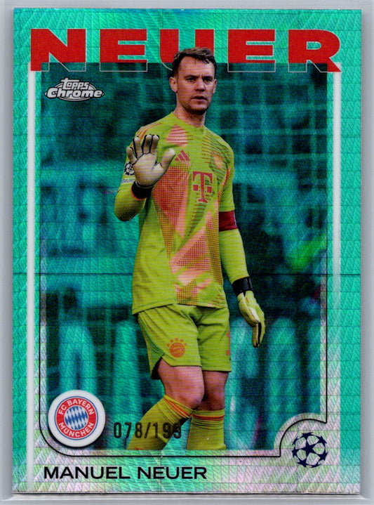 Manuel Neuer (Bayern Munchen) Aqua Prism Refractor /199 Topps Chrome UCC 24-25