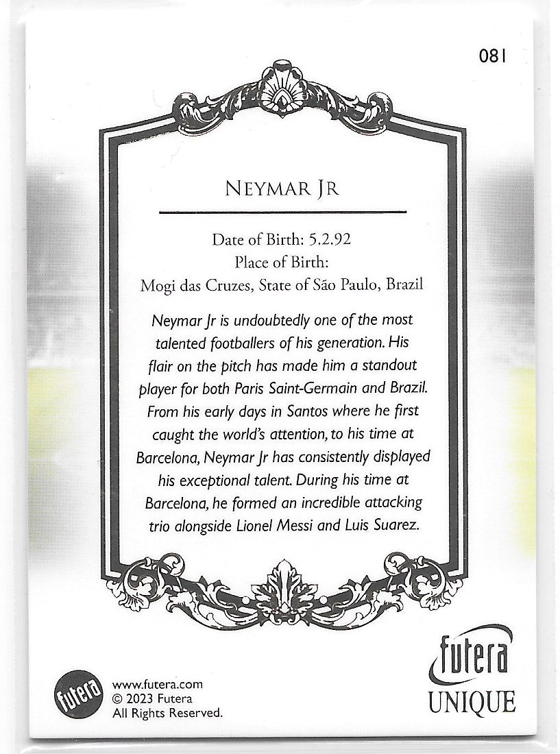 Neymar Jr (Brazil) Base Futera Unique World Football 23-24