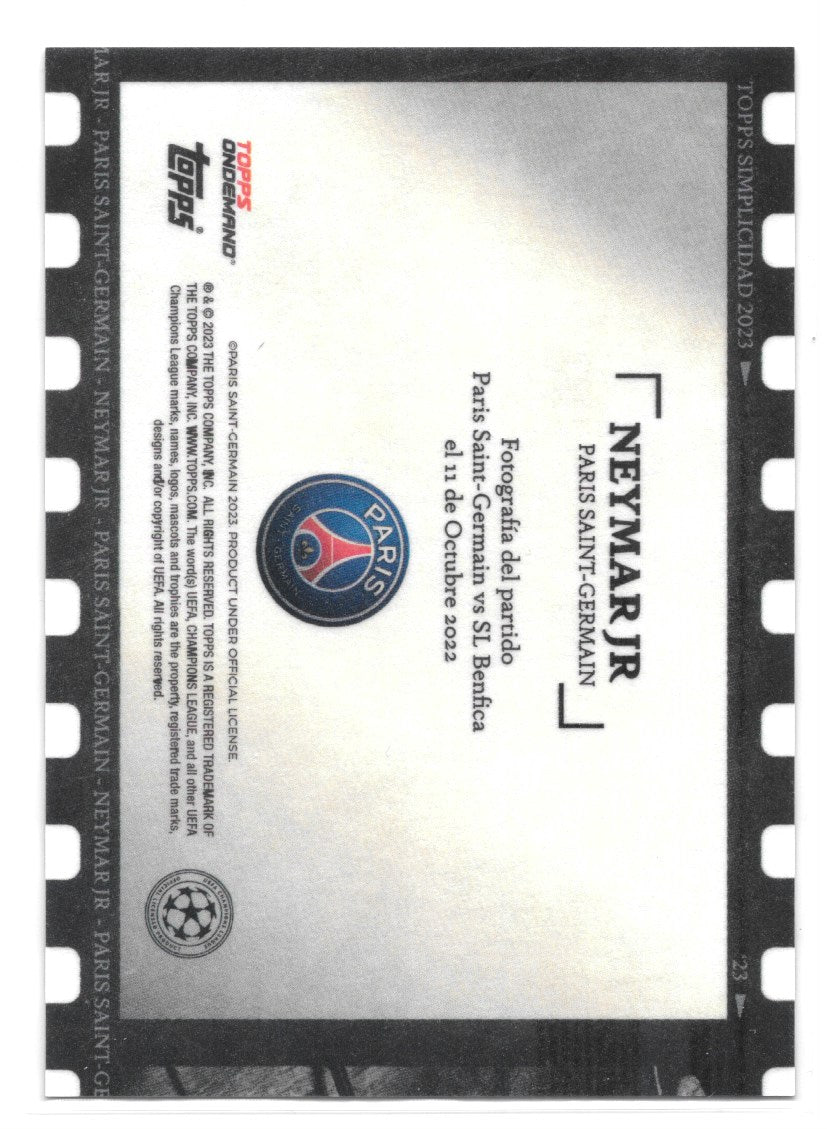 Neymar Jr (PSG) Filmstrip Green /99 Topps Simplicidad UEFA Club Competitions 22-23