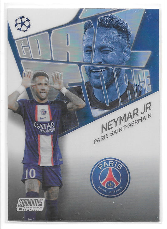 Neymar Jr (PSG) Goal Force Topps Stadium Club Chrome 22-23