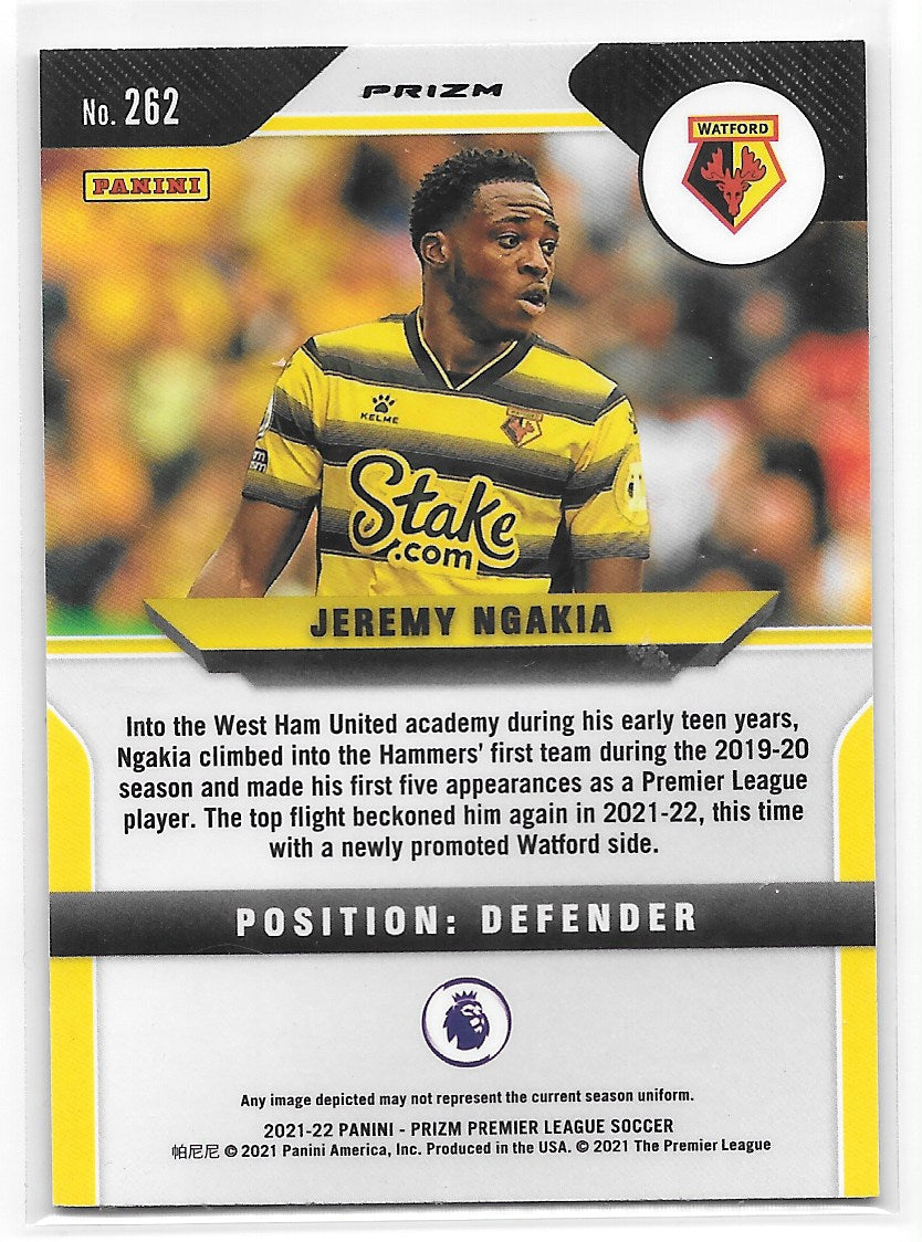 Jeremy Ngakia (Watford) Orange Mojo RC Panini Prizm Premier League 21-22