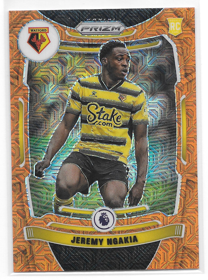 Jeremy Ngakia (Watford) Orange Mojo RC Panini Prizm Premier League 21-22