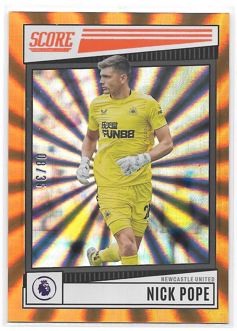 Nick Pope (Newcastle United) Orange Laser /35 Panini Score Premier League 22-23