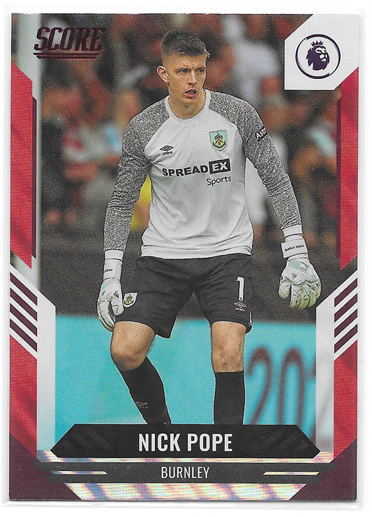 Nick Pope (Burnley FC) Red Laser Panini Score Premier League 21-22