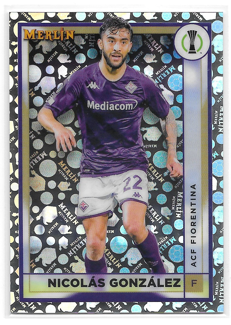 Nicolas Gonzalez (AFC Fiorentina) Vintage Merlin Refractor Topps Merlin Chrome UCC 22-23