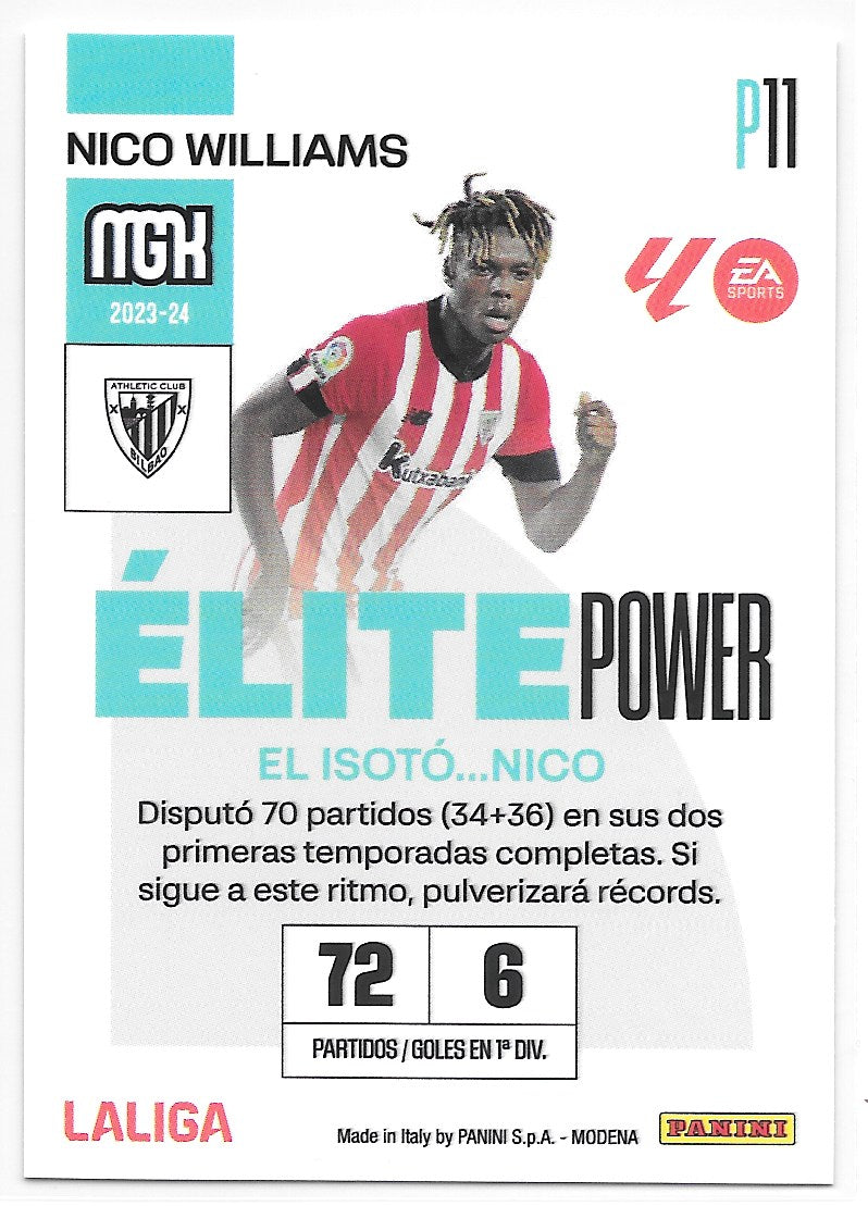 Nico Williams (Athletic Bilbao) Elite Power Panini MegaCracks La Liga 23-24