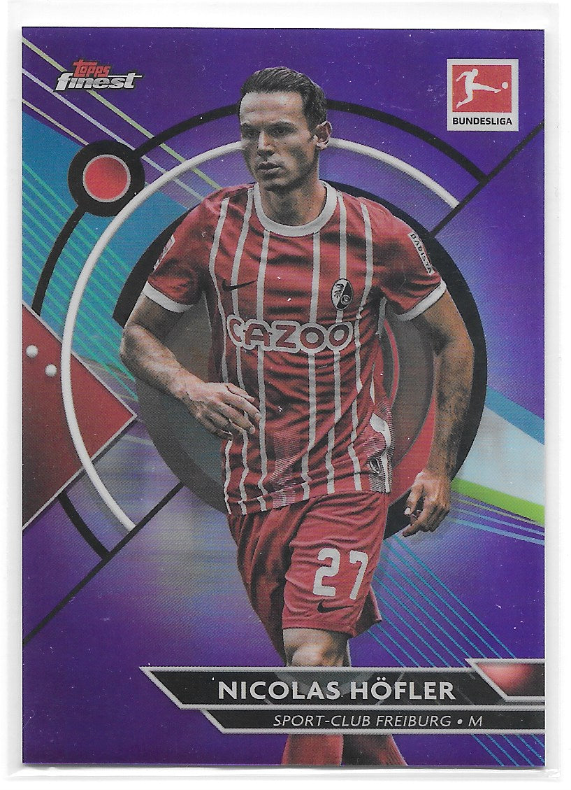 Nicolas Hofler (Freiburg) Purple Refractor /250 Topps Finest Bundesliga 22-23