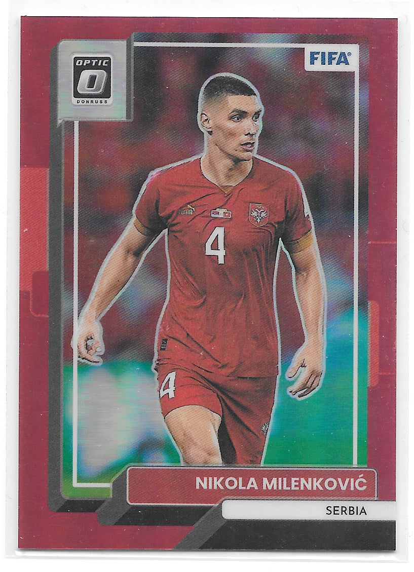 Nikola Milenkovic (Serbia) Optic Red /165 Panini Donruss FIFA 22-23