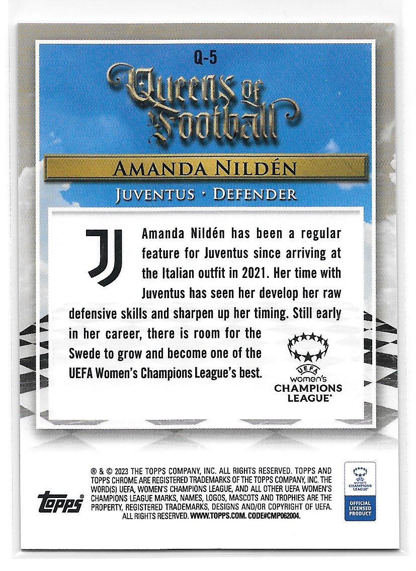 Amanda Nildén (Juventus) Queens of Football Topps Chrome UEFA Women’s Champions League 22-23