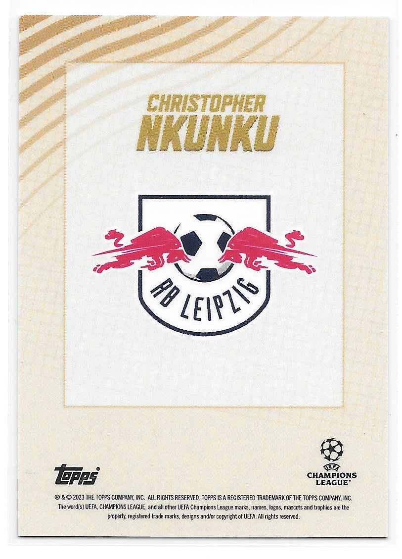 Christopher Nkunku (RB Leipzig) Gold Topps Gold x Dan Leydon UEFA 22-23