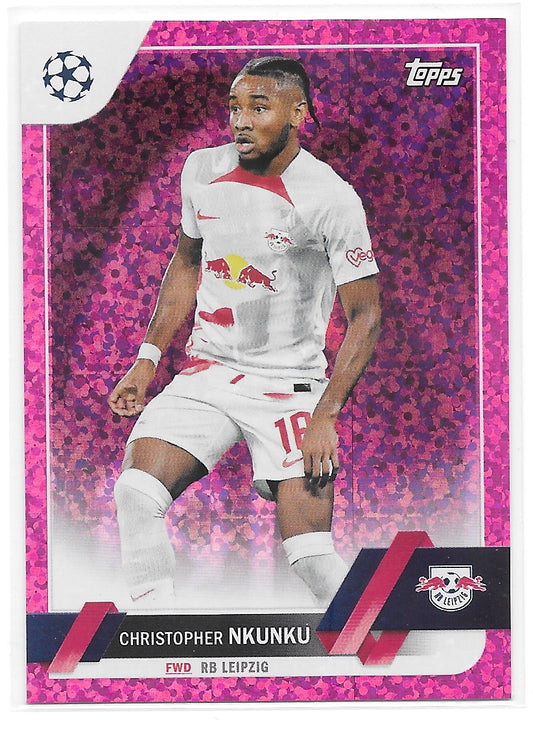 Christopher Nkunku (RB Leipzig) Pink Sparkle Topps UCC Flagship 22-23