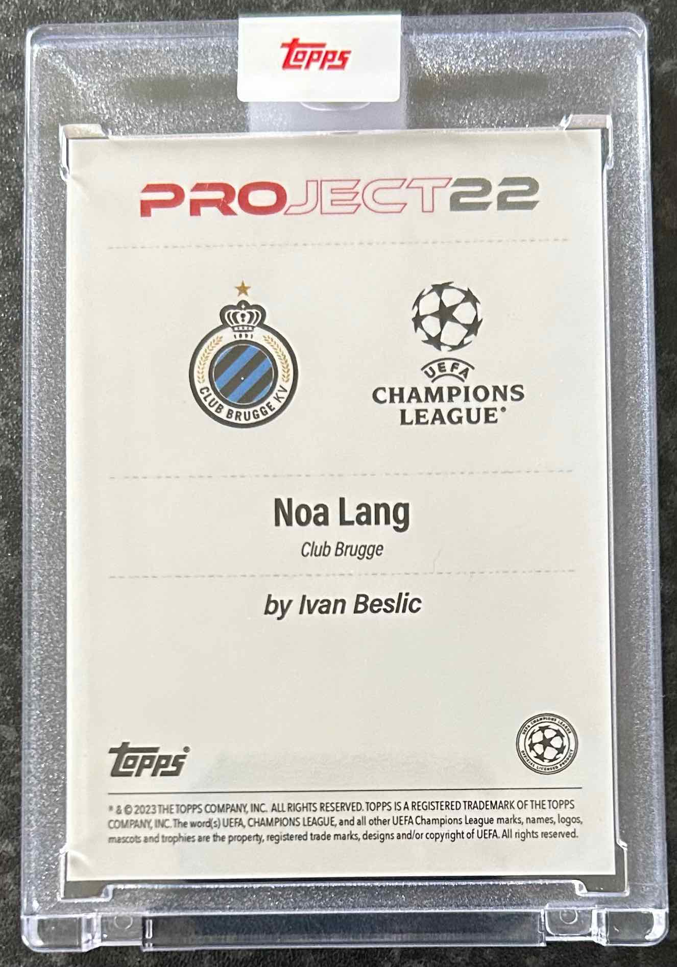 Noa Lang (Club Brugge) x Ivan Beslic Topps Project 2022