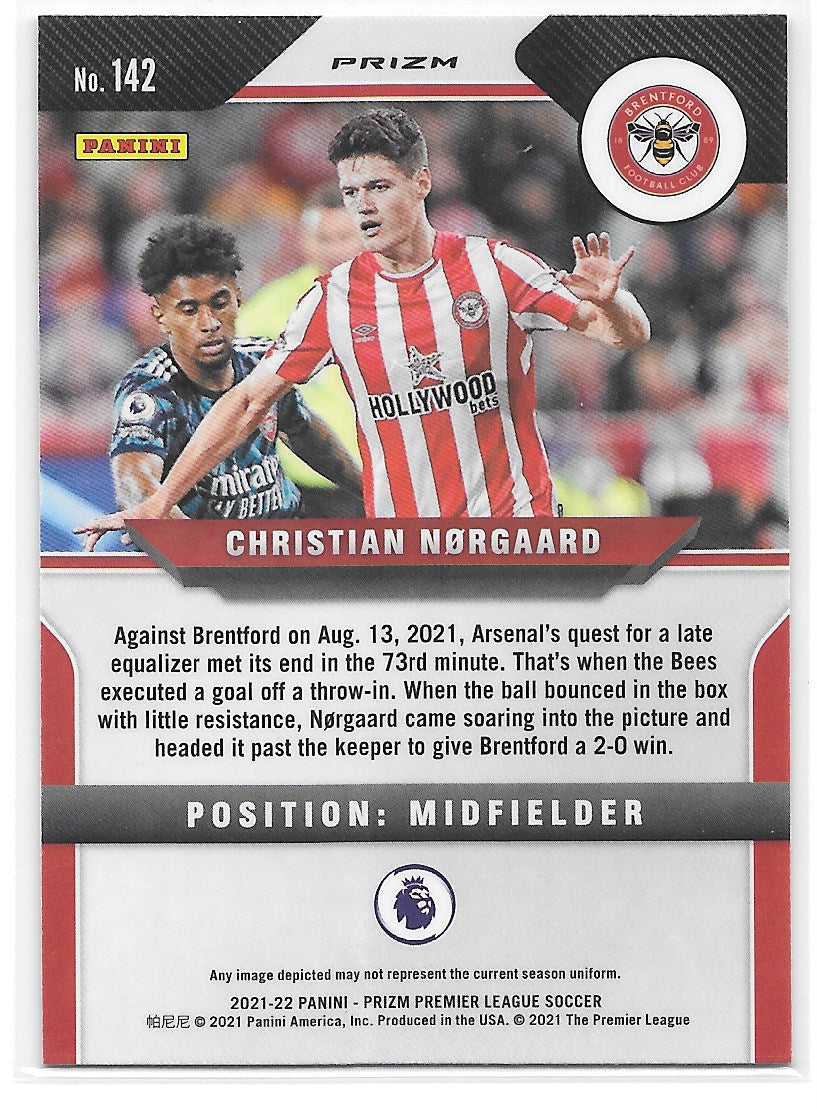 Christian Norgaard (Brentford FC) Pink Prizm RC Panini Prizm Premier League 21-22