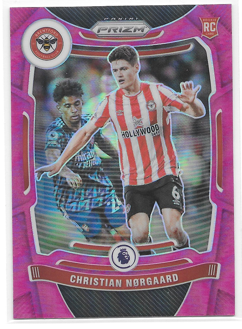 Christian Norgaard (Brentford FC) Pink Prizm RC Panini Prizm Premier League 21-22