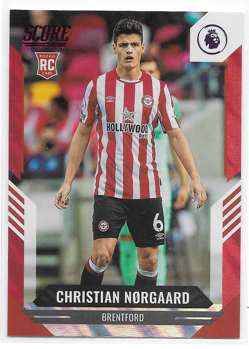 Christian Norgaard (Brentford FC) Red Laser RC Panini Score Premier League 21-22