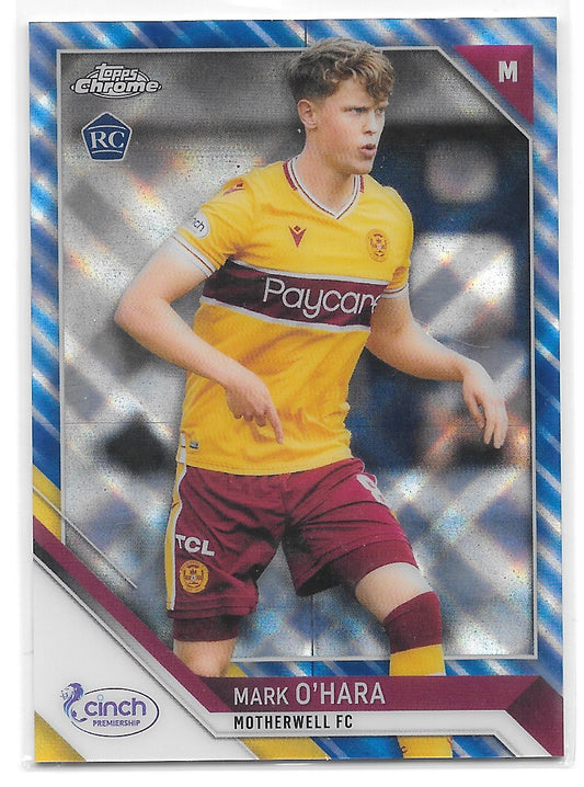 Mark O’Hara (Motherwell FC) Blue Tartan /125 RC Topps Chrome SPFL 21-22