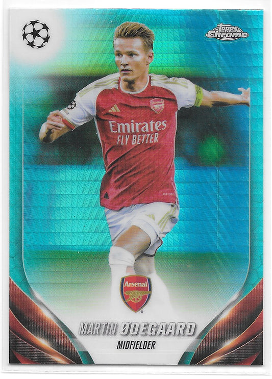 Martin Odegaard (Arsenal) Aqua Prism Topps Chrome UCC 23-24