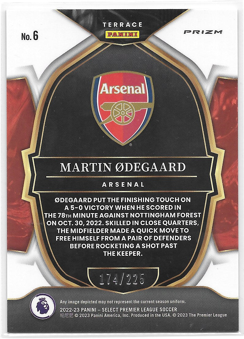 Martin Odegaard (Arsenal FC) Terrace Camo /225 Panini Select Premier League 22-23