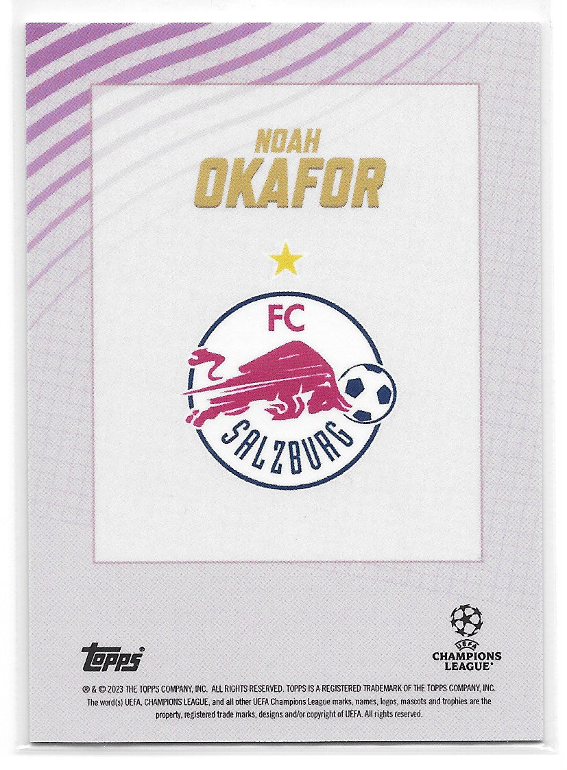 Noah Okafor (FC Salzburg) Purple /25 Topps Gold x Dan Leydon UEFA 22-23