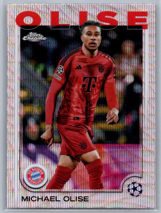 Michael Olise (FC Bayern Munchen) Wave Refractor Topps Chrome UCC 24-25