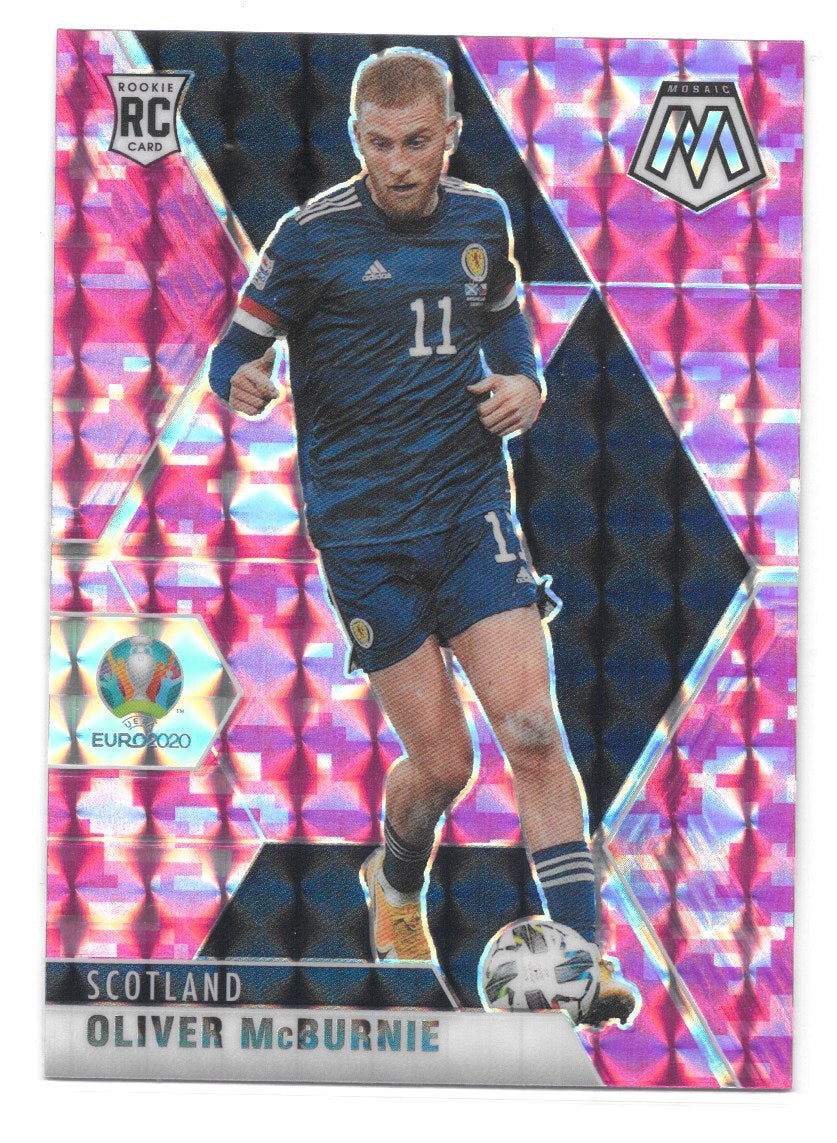 Oliver McBurnie (Scotland) Camo Pink RC Panini Mosaic UEFA Euro 2020