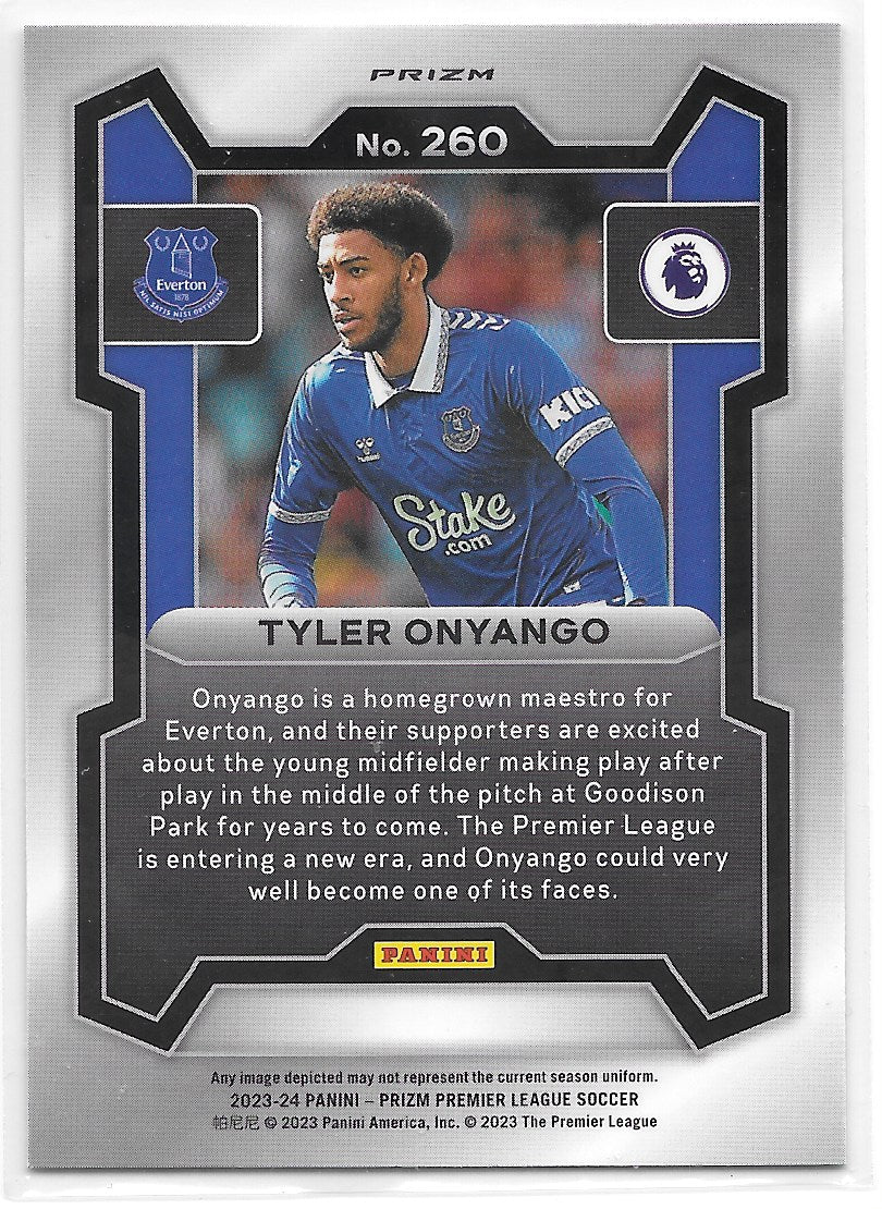 Tyler Onyango (Everton) Mojo RC Panini Prizm Premier League 23-24