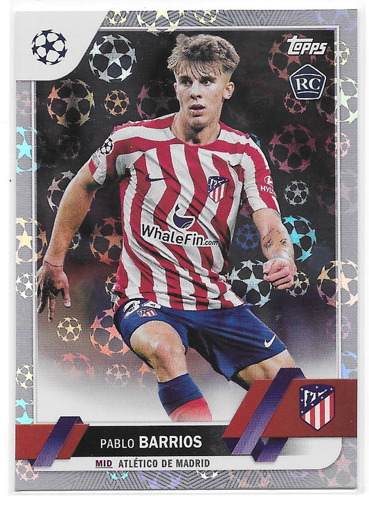 Pablo Barrios (Atletico de Madrid) Starball Foil RC Topps UCC Flagship 22-23