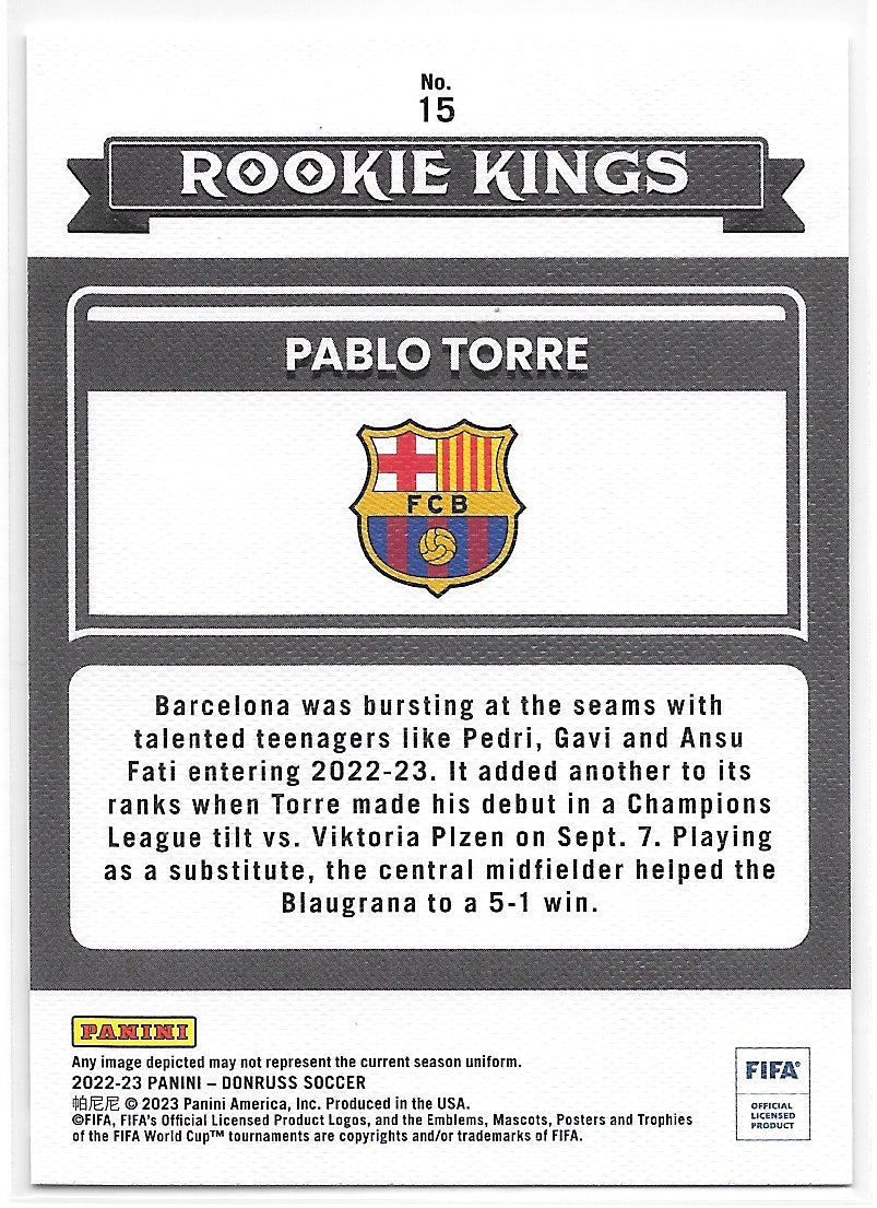 Pablo Torre (FC Barcelona) Rookie Kings Panini Donruss FIFA 22-23