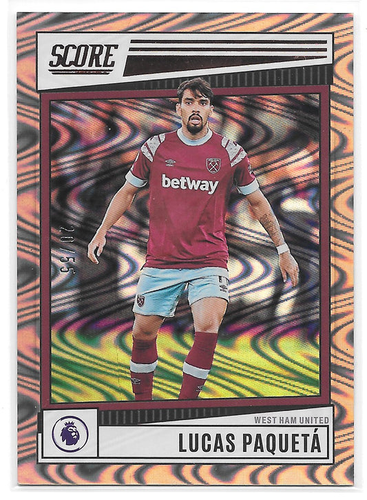 Lucas Paqueta (West Ham United) Bronze Swirl /55 Panini Score Premier League 22-23