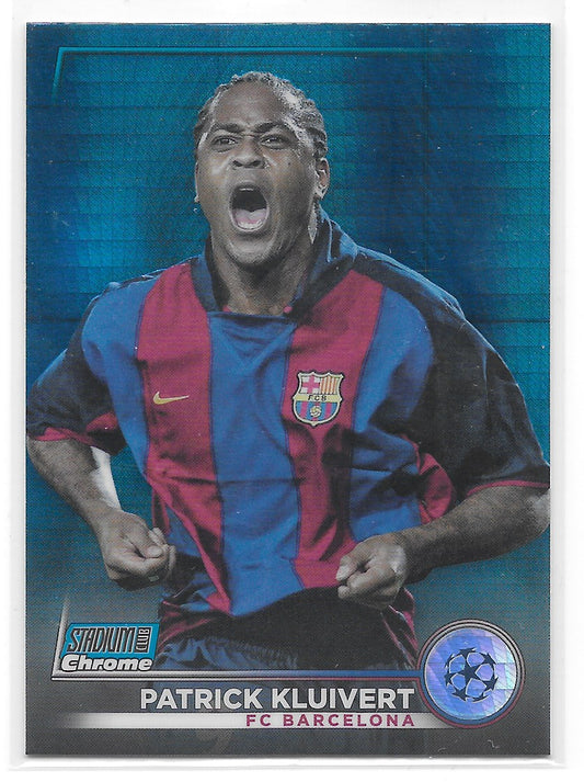 Patrick Kluivert (FC Barcelona) Blue Prism Refractor Topps Stadium Club Chrome 22-23