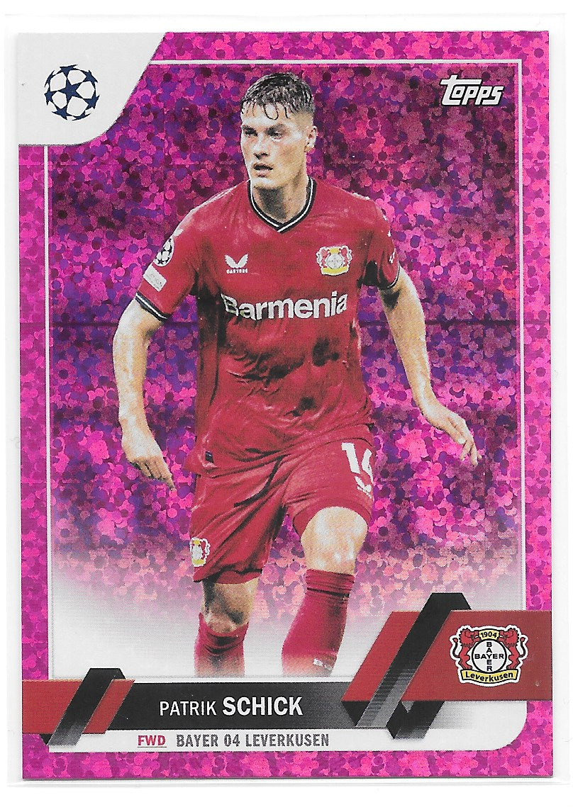 Patrik Schick (Bayer Leverkusen) Pink Sparkle Topps UCC Flagship 22-23