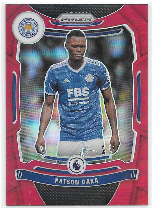 Patson Daka (Leicester City) Red /199 Panini Prizm Premier League 21-22