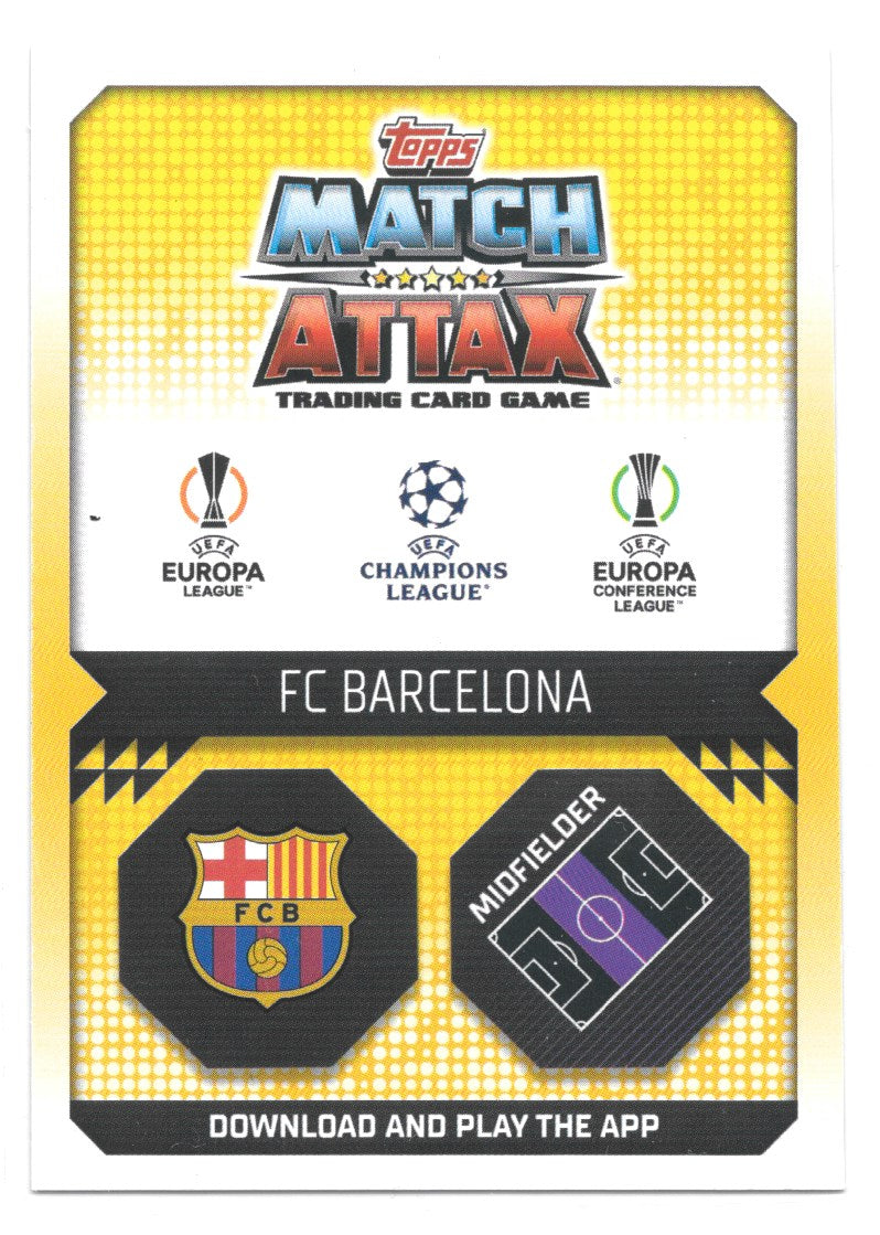 Pedri (FC Barcelona) Crystal Blue Starburst Match Attax Extra 2023