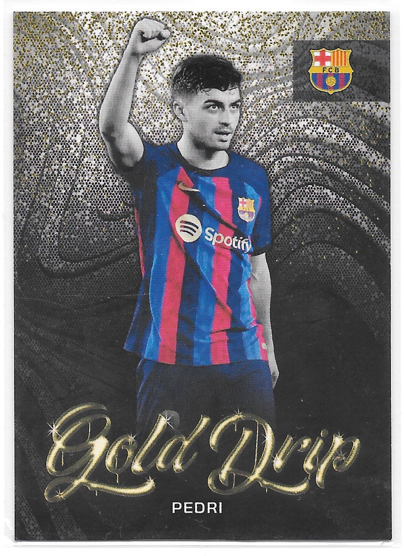 Pedri (FC Barcelona) Gold Drip Topps FC Barcelona Team Set 22-23