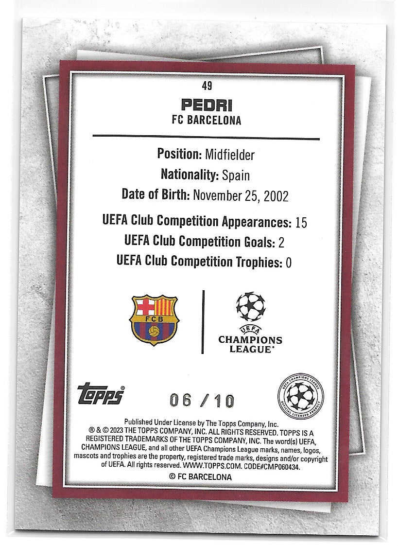 Pedri (FC Barcelona) Iconic /10 Topps SuperStars 22-23