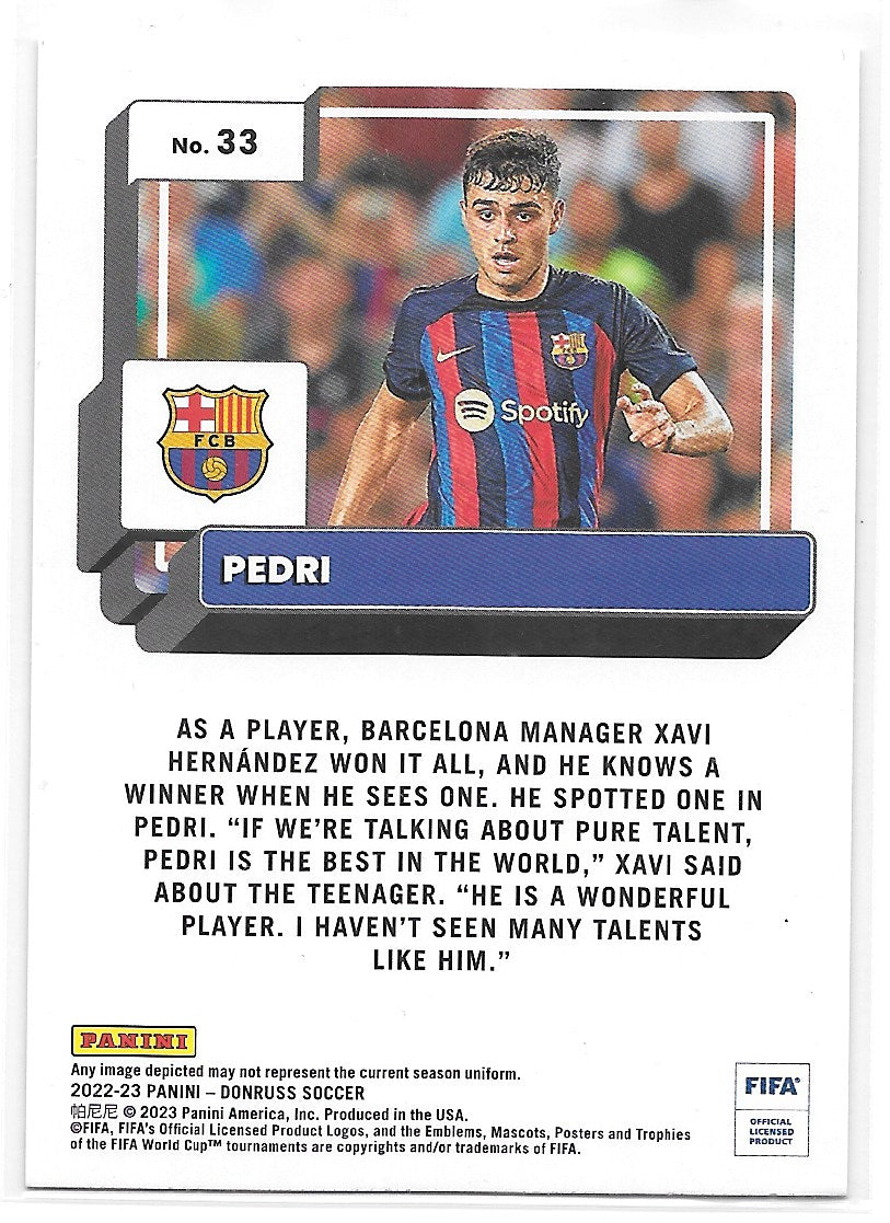 Pedri (FC Barcelona) Silver Panini Donruss FIFA 22-23