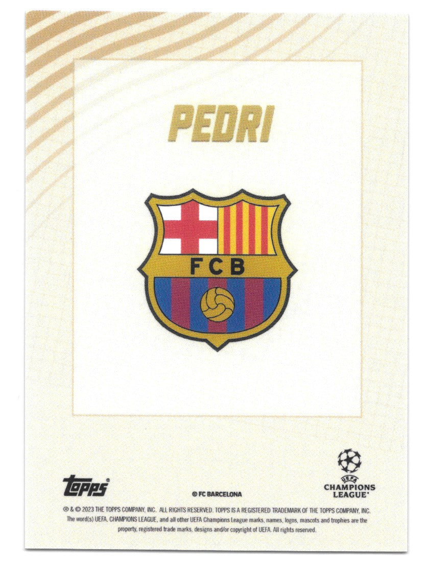 Pedri (FC Barcelona) Elite Topps Gold x Dan Leydon UEFA 22-23