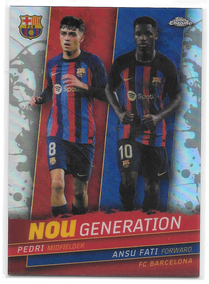 Pedri & Ansu Fati (FC Barcelona) Nou Generation Topps Chrome Barcelona 22-23