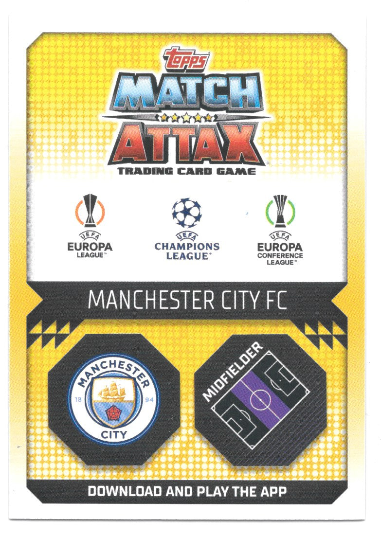 Phil Foden (Manchester City FC) Crystal Blue Starburst Match Attax Extra 2023