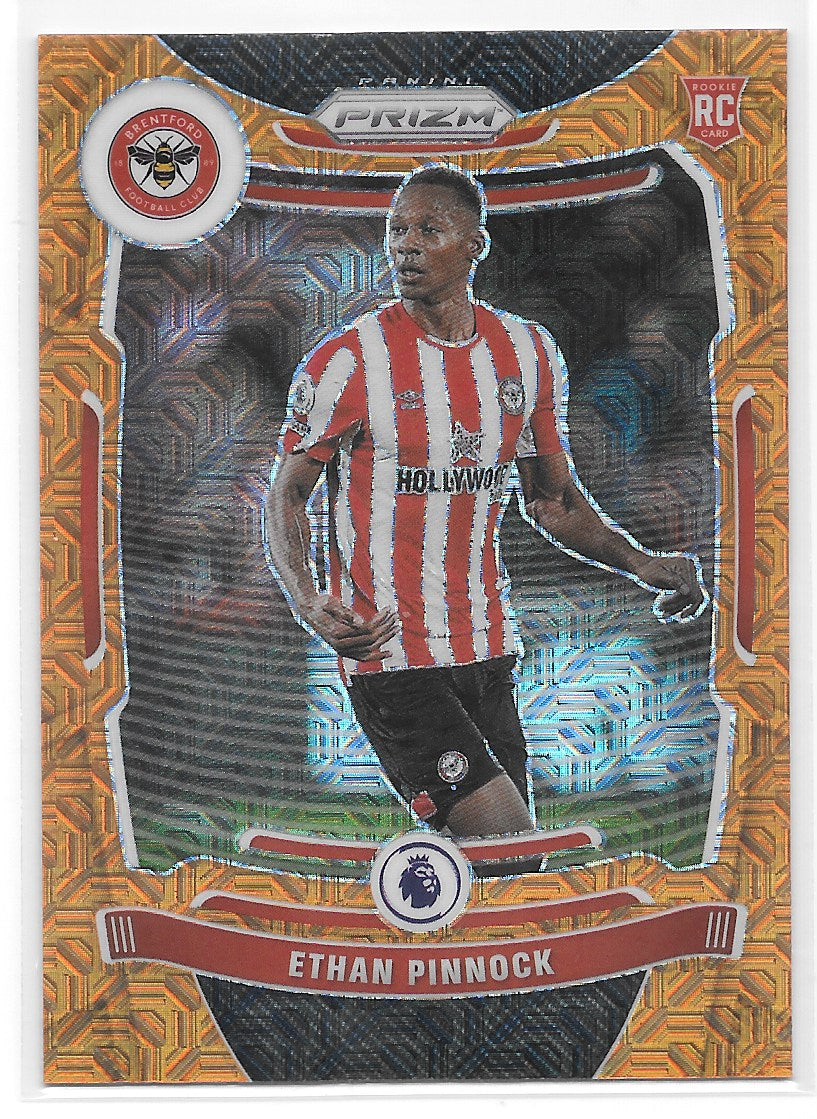 Ethan Pinnock (Brentford FC) Orange Mojo RC Panini Prizm Premier League 21-22