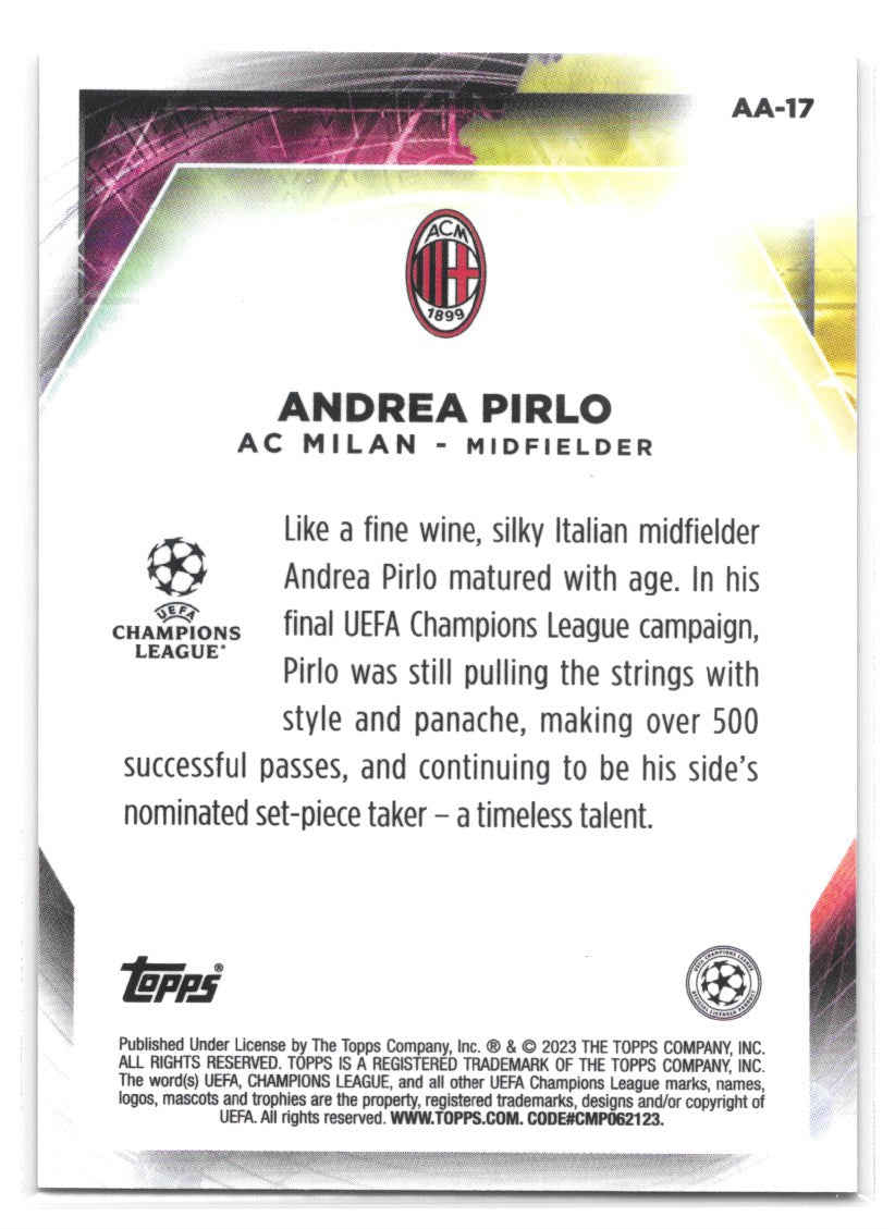 Andrea Pirlo (AC Milan) Ageless Alchemy Topps Merlin Chrome UCC 22-23