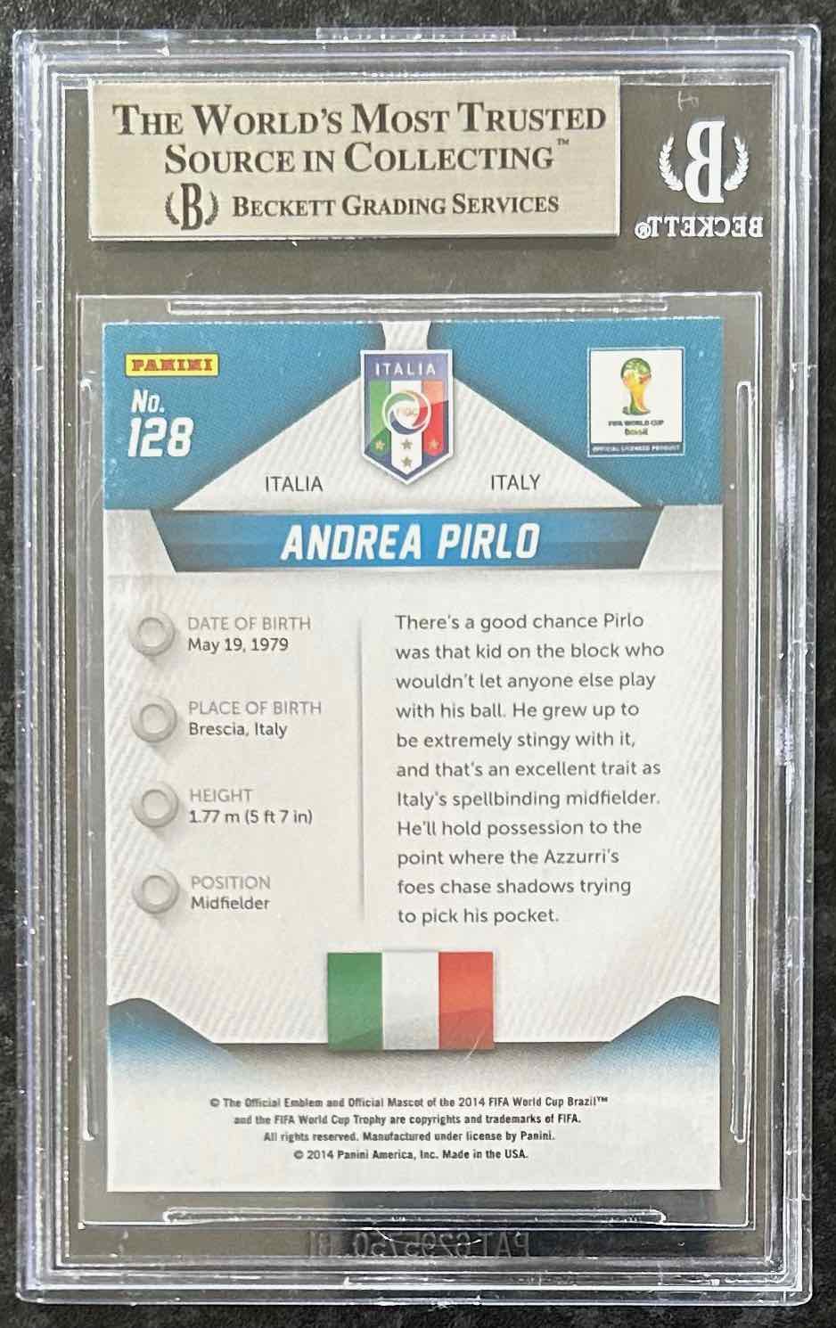 Andrea Pirlo (Italy) Base Panini Prizm World Cup 2014 BGS 9