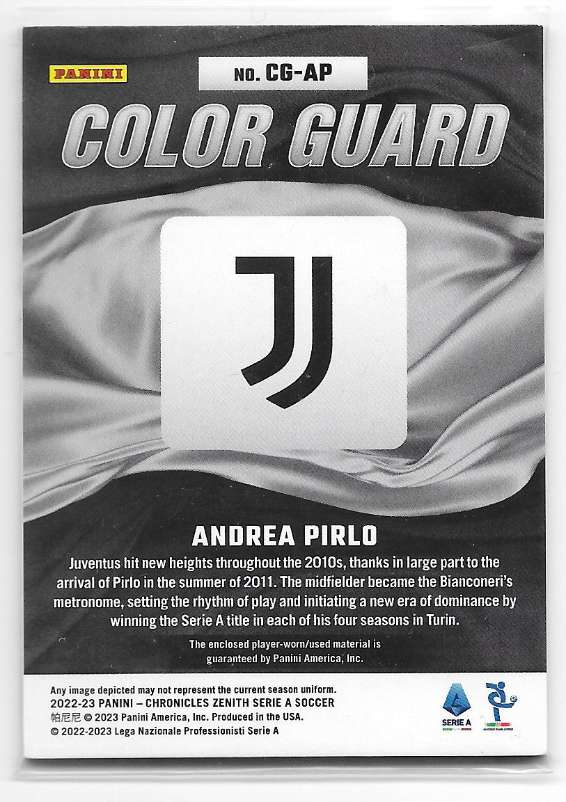 Andrea Pirlo (Juventus) Zenith Color Guard /299 Panini Chronicles Serie A 22-23