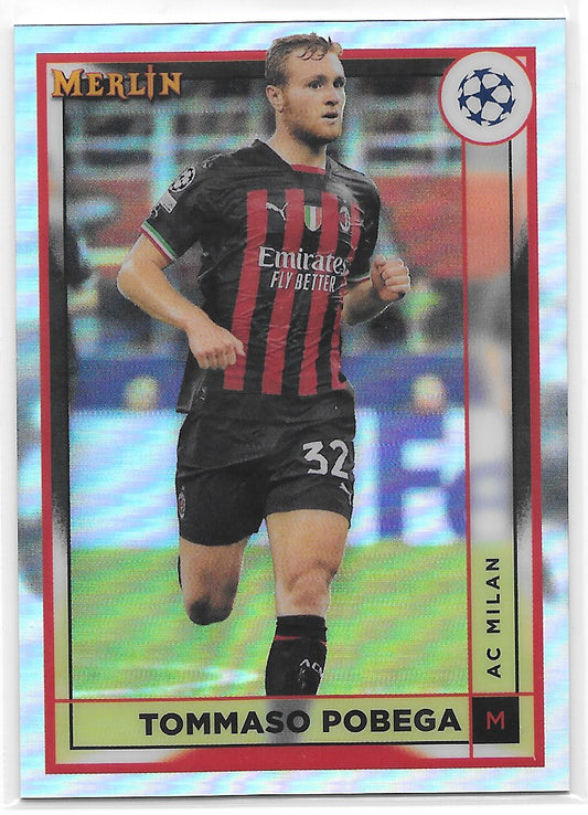 Tommaso Pobega (AC Milan) Refractor Topps Merlin Chrome UCC 22-23